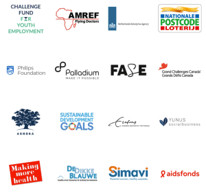 Collection of logos for Healthy Entrepreneurs and partners.